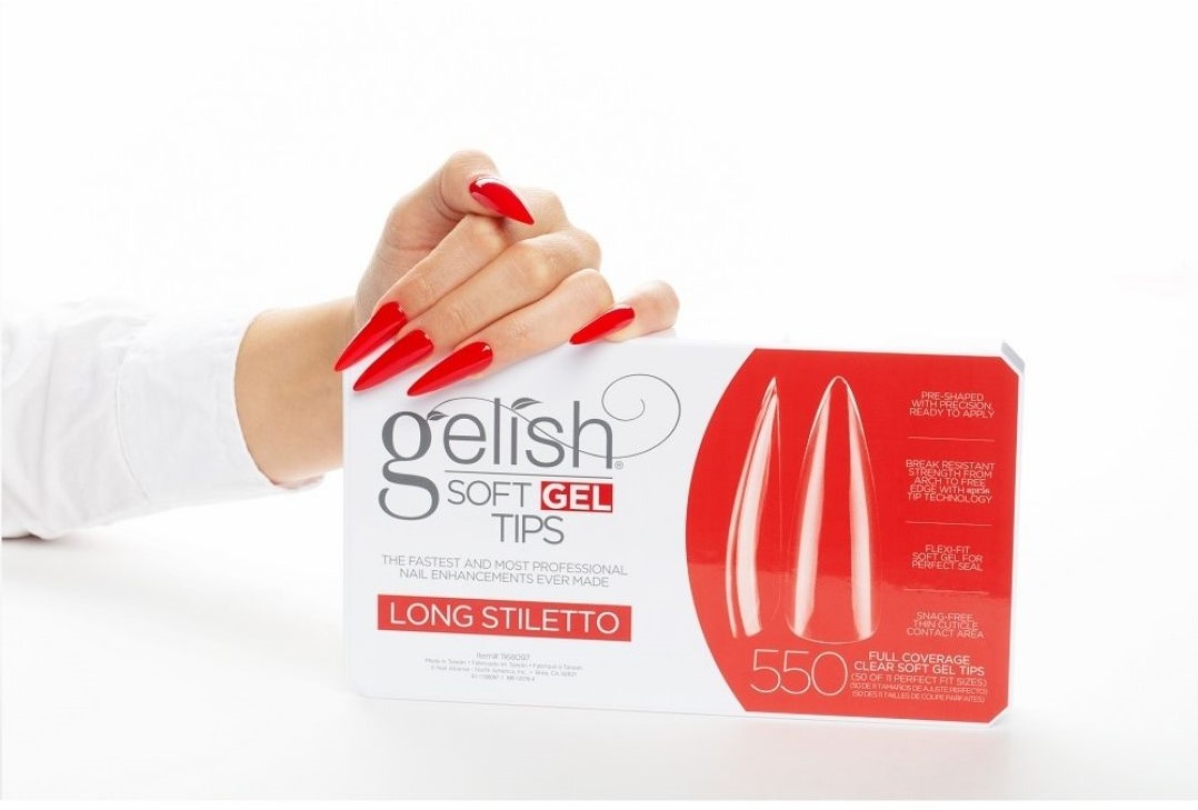 honderd Dakraam appel Gelish - Soft Gel Tips Long Stiletto Nagelproducten