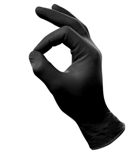 Latex handschoenen Black maat - S